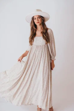 New Worth Collective Mona 'Love Story' Maxi Dress - Bump Friendly and Inclusive Sizing (S-3