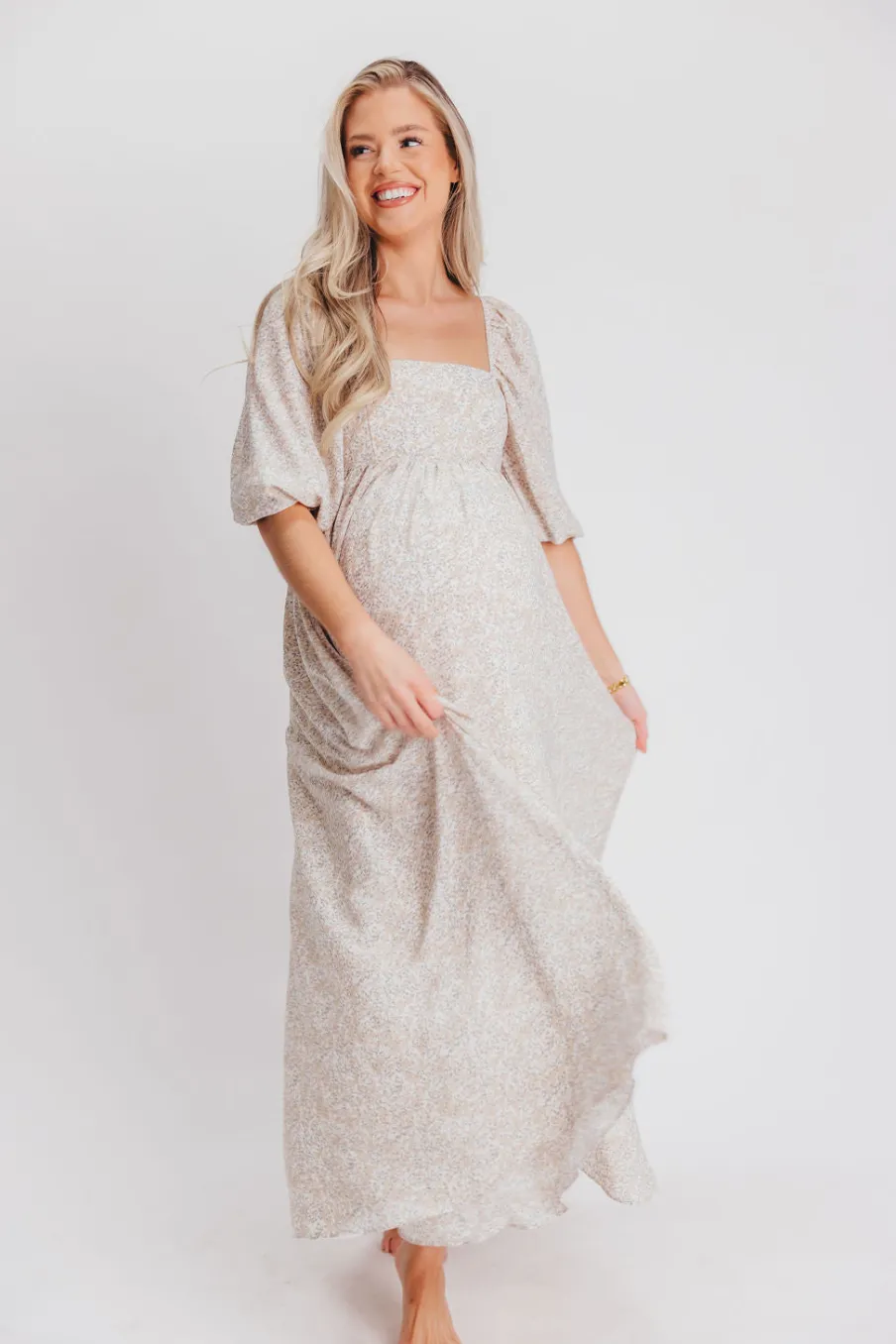 New Worth Collective Mona 'Love Story' Maxi Dress - Bump Friendly and Inclusive Sizing (S-3