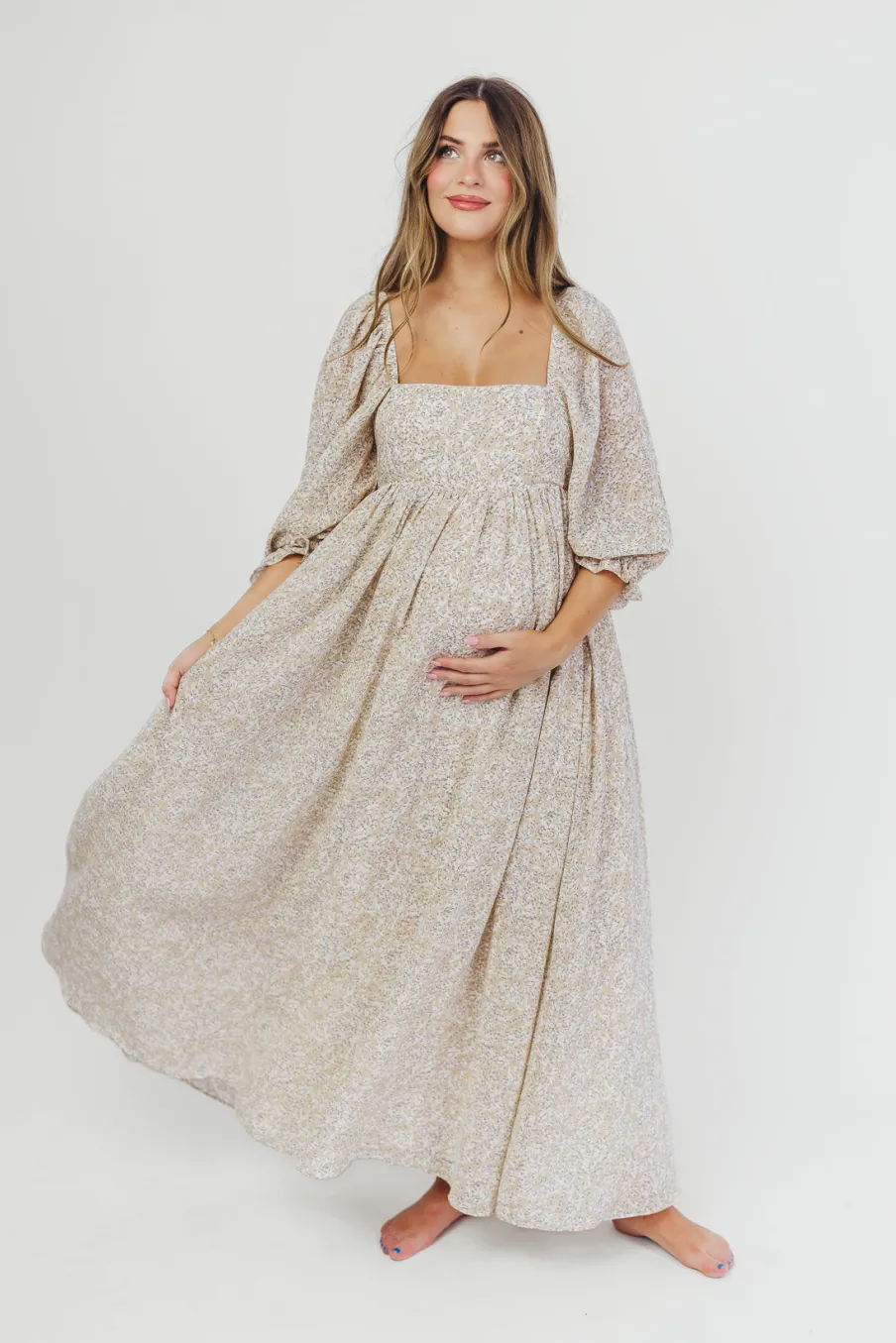 New Worth Collective Mona 'Love Story' Maxi Dress - Bump Friendly and Inclusive Sizing (S-3