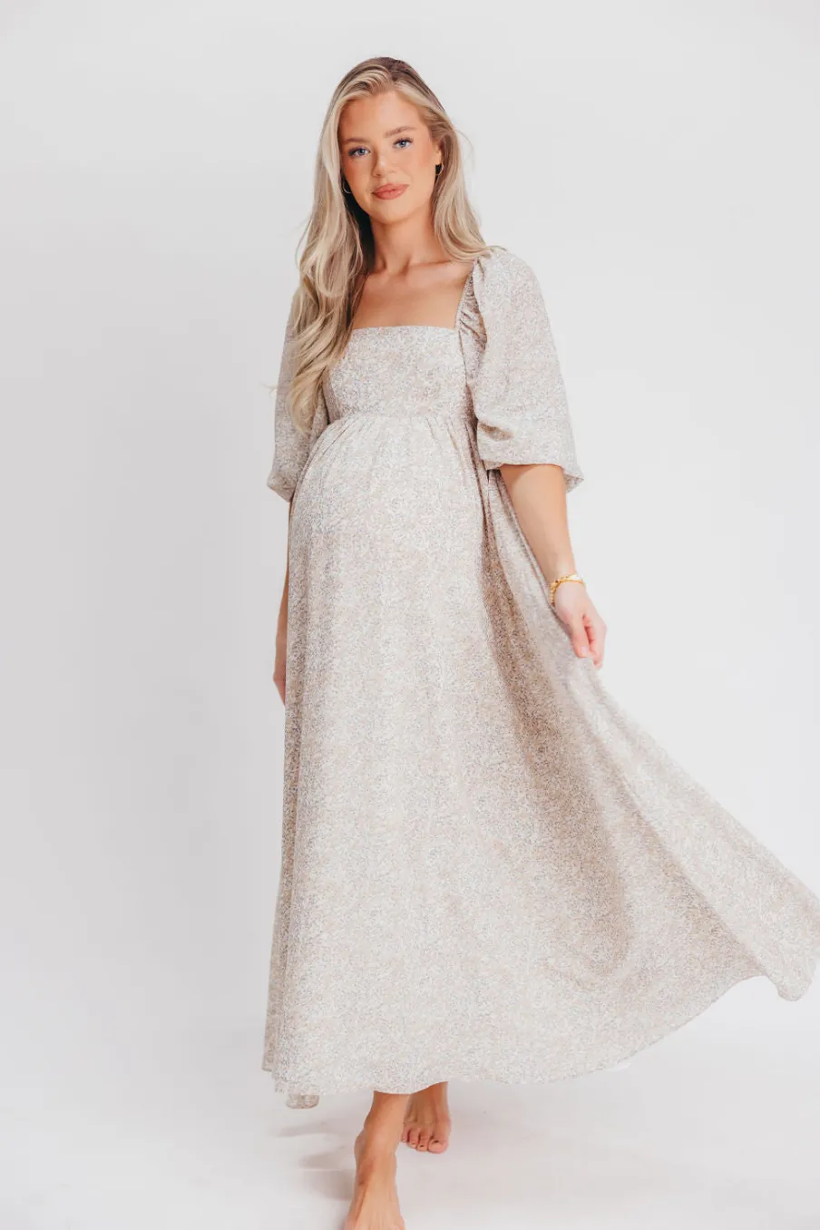 New Worth Collective Mona 'Love Story' Maxi Dress - Bump Friendly and Inclusive Sizing (S-3