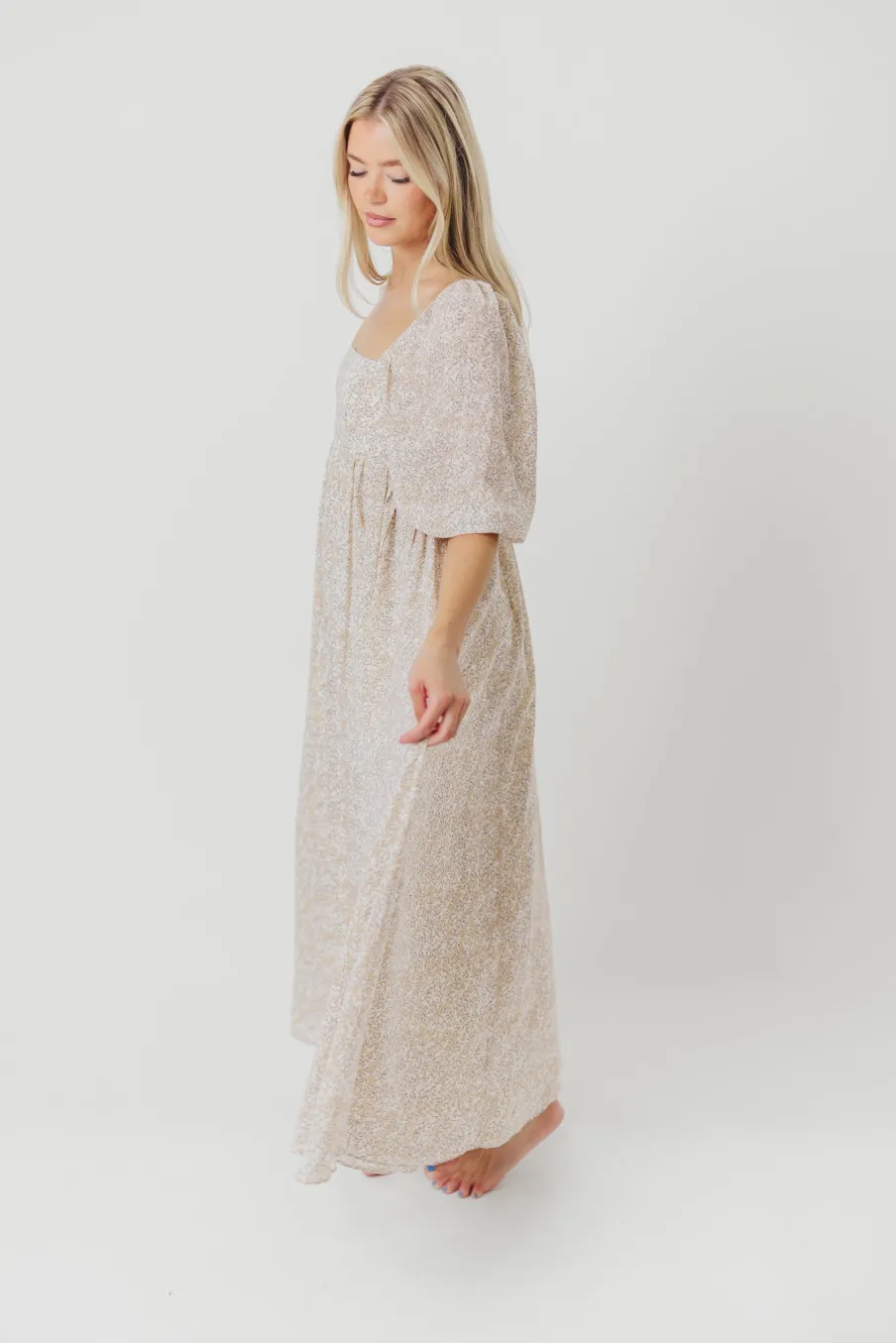 New Worth Collective Mona 'Love Story' Maxi Dress - Bump Friendly and Inclusive Sizing (S-3