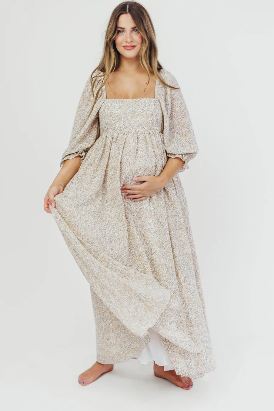 New Worth Collective Mona 'Love Story' Maxi Dress - Bump Friendly and Inclusive Sizing (S-3