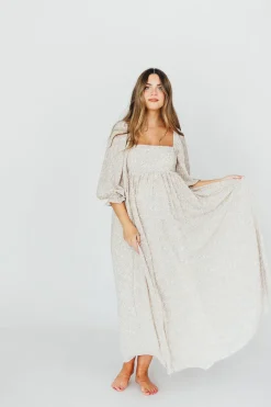 New Worth Collective Mona 'Love Story' Maxi Dress - Bump Friendly and Inclusive Sizing (S-3