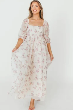 Sale Worth Collective Mona Maxi Dress in Pink Floral