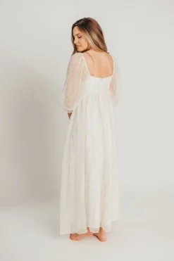 New Worth Collective Mona Maxi Dress with Smocking in Butter Floral - Bump Friendly & Inclu