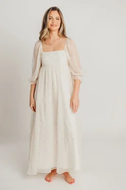 New Worth Collective Mona Maxi Dress with Smocking in Butter Floral - Bump Friendly & Inclu