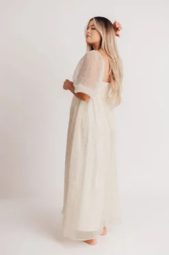 New Worth Collective Mona Maxi Dress with Smocking in Butter Floral - Bump Friendly & Inclu