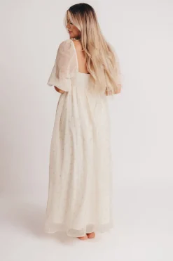 New Worth Collective Mona Maxi Dress with Smocking in Butter Floral - Bump Friendly & Inclu
