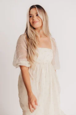 New Worth Collective Mona Maxi Dress with Smocking in Butter Floral - Bump Friendly & Inclu