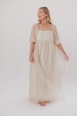 New Worth Collective Mona Maxi Dress with Smocking in Butter Floral - Bump Friendly & Inclu