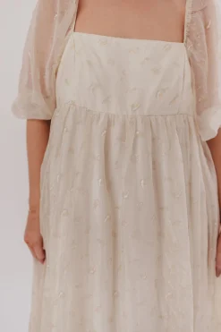 New Worth Collective Mona Maxi Dress with Smocking in Butter Floral - Bump Friendly & Inclu