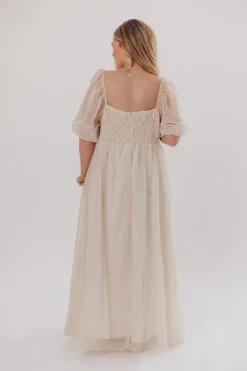 New Worth Collective Mona Maxi Dress with Smocking in Butter Floral - Bump Friendly & Inclu