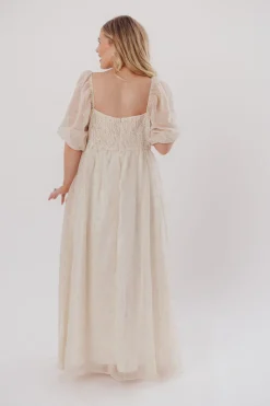 New Worth Collective Mona Maxi Dress with Smocking in Butter Floral - Bump Friendly & Inclu