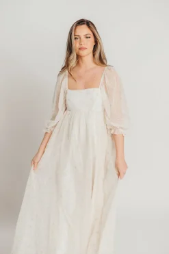 New Worth Collective Mona Maxi Dress with Smocking in Butter Floral - Bump Friendly & Inclu