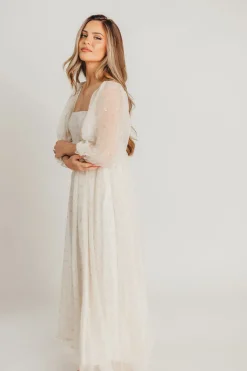 New Worth Collective Mona Maxi Dress with Smocking in Butter Floral - Bump Friendly & Inclu