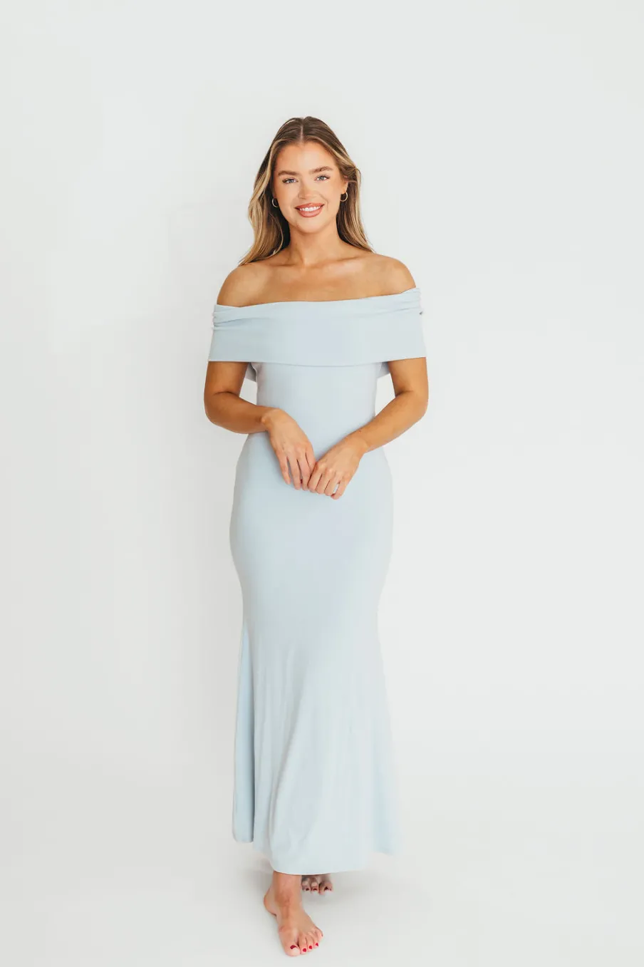 Sale Worth Collective Monroe Maxi Dress in Blue- Bump Friendly *PRE-ORDER*