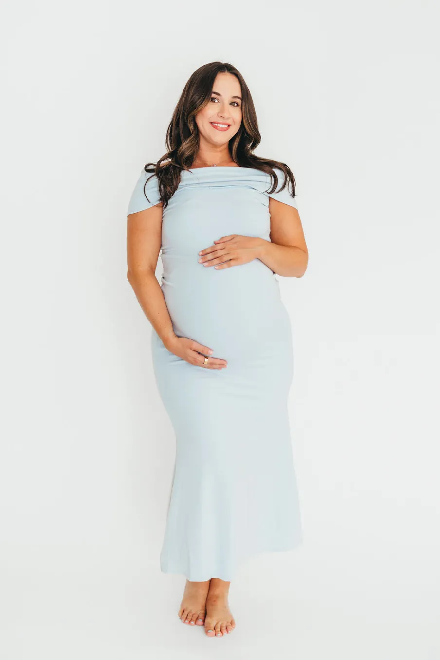 Sale Worth Collective Monroe Maxi Dress in Blue- Bump Friendly *PRE-ORDER*