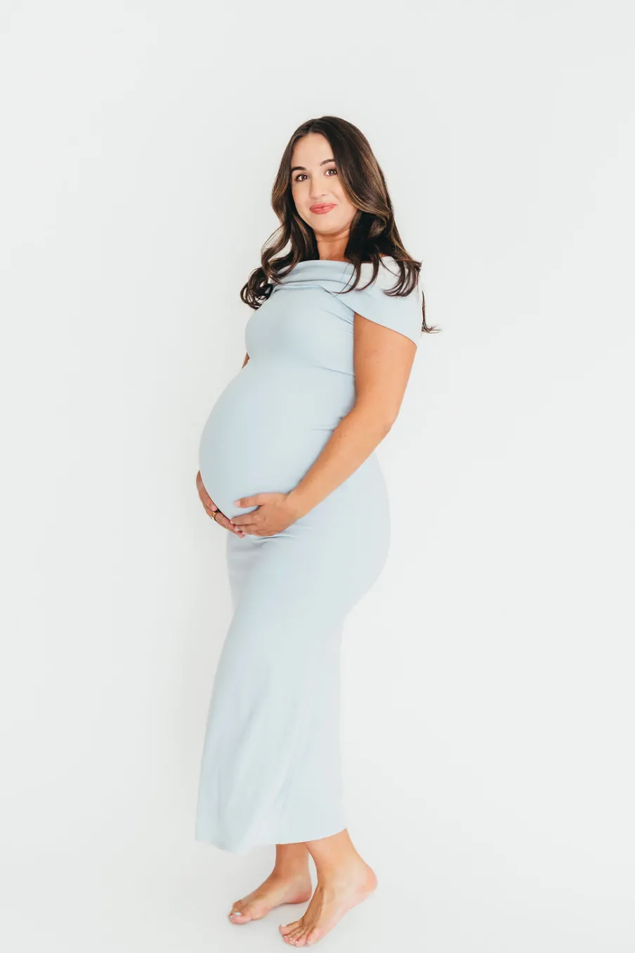 Sale Worth Collective Monroe Maxi Dress in Blue- Bump Friendly *PRE-ORDER*