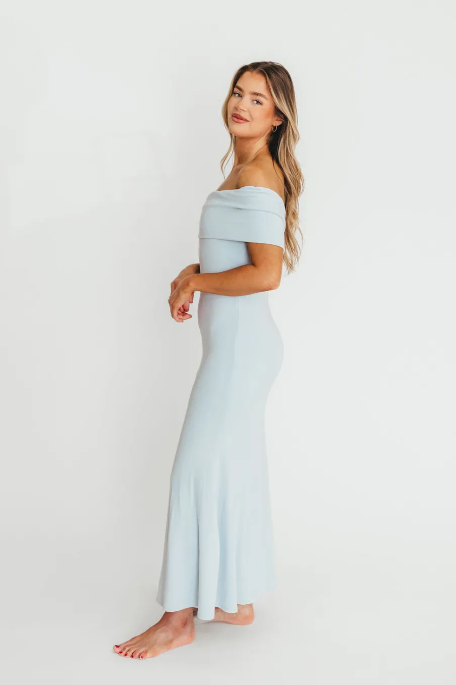 Sale Worth Collective Monroe Maxi Dress in Blue- Bump Friendly *PRE-ORDER*