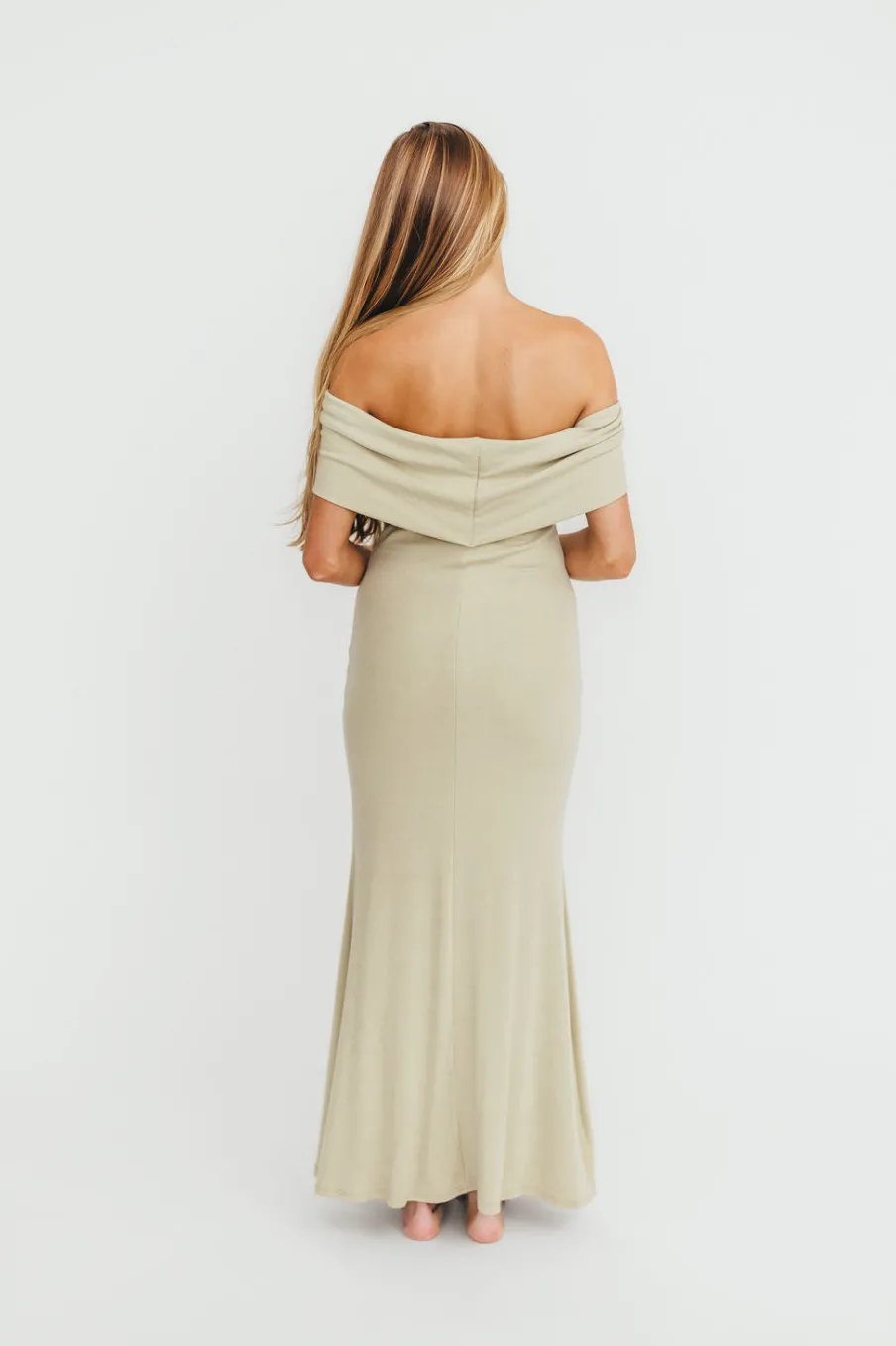 New Worth Collective Monroe Maxi Dress in Sage - Bump Friendly