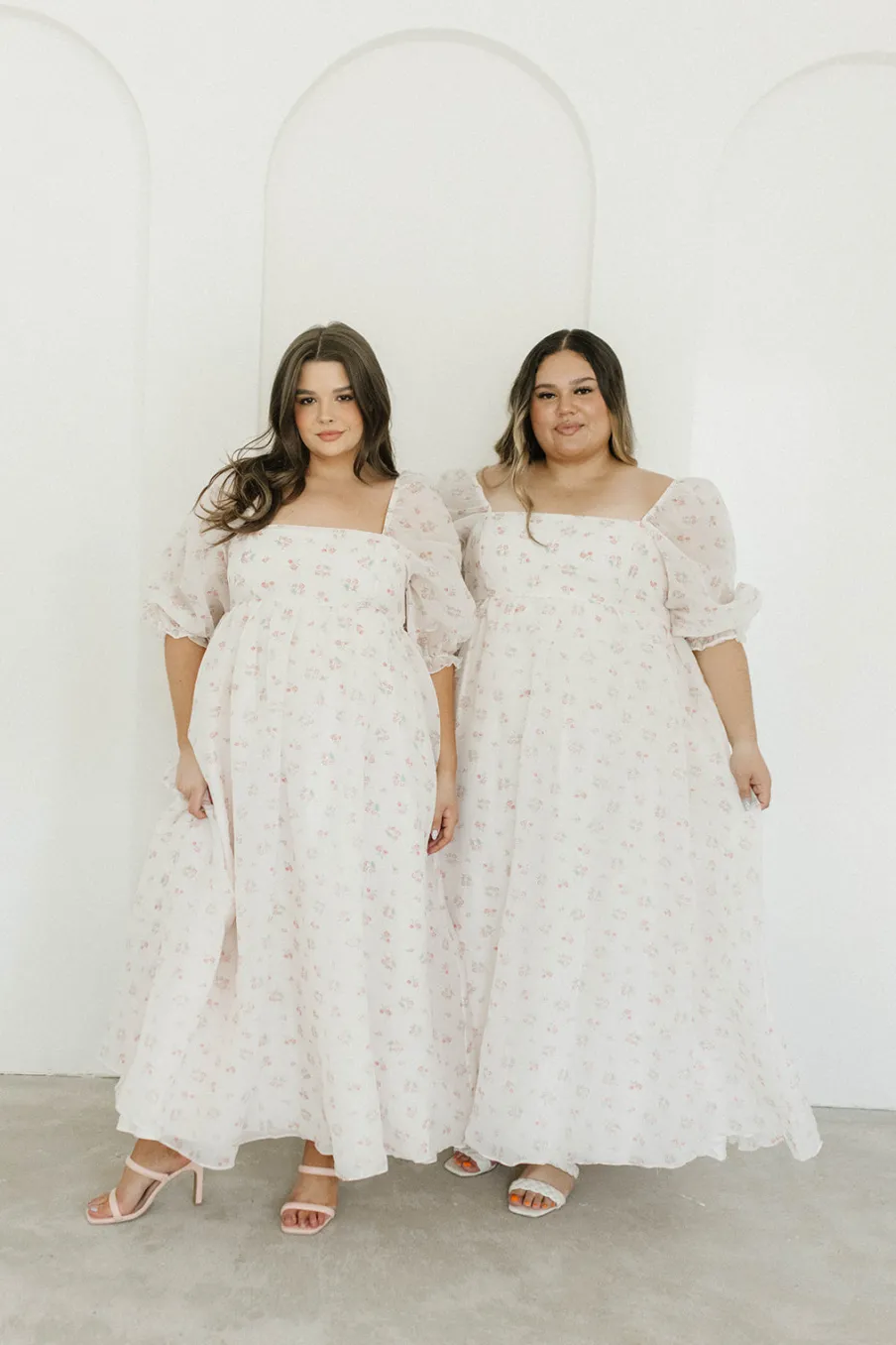 New Worth Collective *New* Mona Maxi Dress with Smocking in Blush Floral - Bump Friendly &