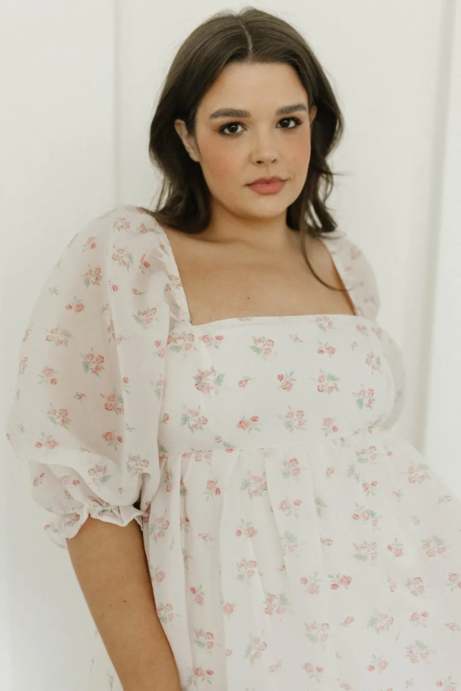 New Worth Collective *New* Mona Maxi Dress with Smocking in Blush Floral - Bump Friendly &