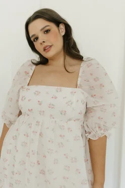 New Worth Collective *New* Mona Maxi Dress with Smocking in Blush Floral - Bump Friendly &
