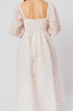 New Worth Collective *New* Mona Maxi Dress with Smocking in Blush Floral - Bump Friendly &