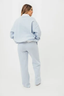 Hot Worth Collective Nixon Mini Striped Sweatpants in Blue and White