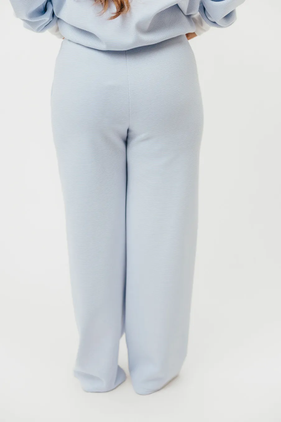 Hot Worth Collective Nixon Mini Striped Sweatpants in Blue and White