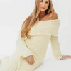 Outlet Worth Collective Nora Knit Maxi Dress in Butter Yellow- Bump Friendly