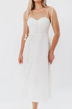 Sale Worth Collective Norma Jean Bustier-Style Midi Dress in White