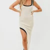 Clearance Worth Collective Odora Knit Dress in Cream Black