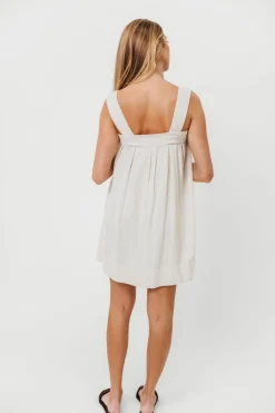 Sale Worth Collective Palermo 100% Cotton Mini Dress in Cream