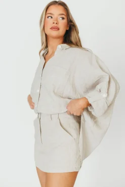 Sale Worth Collective Peyton Button Down Shirt in Linen