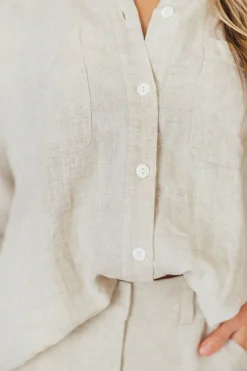 Sale Worth Collective Peyton Button Down Shirt in Linen