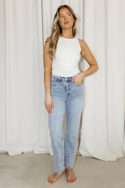 Fashion Worth Collective Peyton High Rise Straight Jean in Paloma