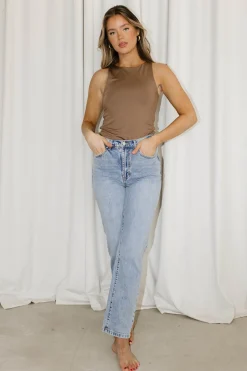 Fashion Worth Collective Peyton High Rise Straight Jean in Paloma