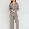 Online Worth Collective Premium Willow Cable Knit Pants in Greige