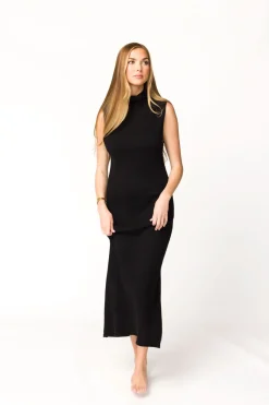 Discount Worth Collective Quinn Turtleneck Maxi Dress in Black