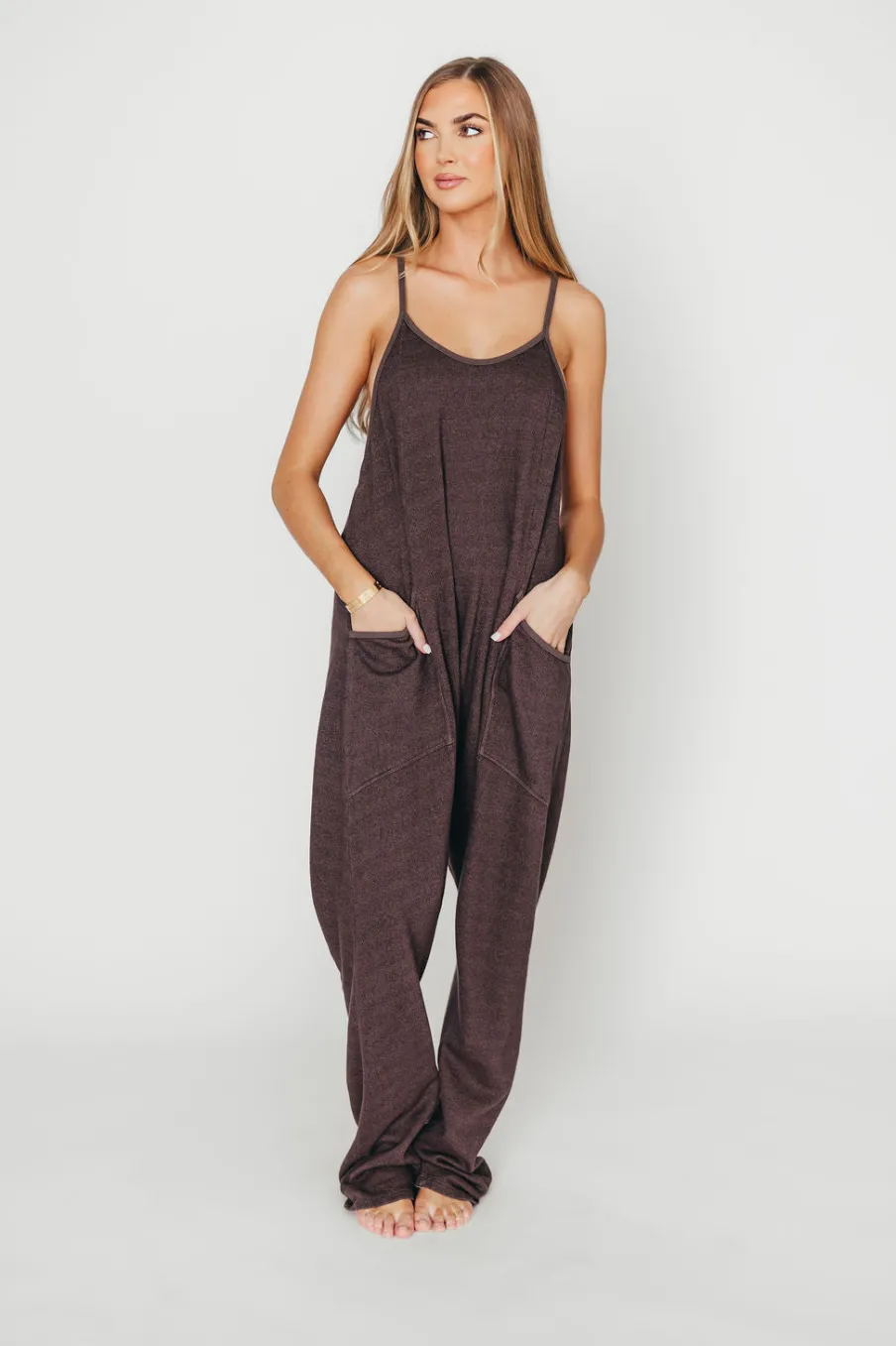 Discount Worth Collective Raelynn Jumpsuit in Washed Black