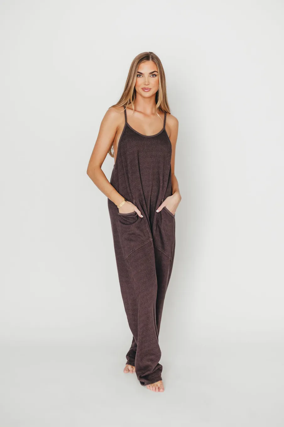 Discount Worth Collective Raelynn Jumpsuit in Washed Black