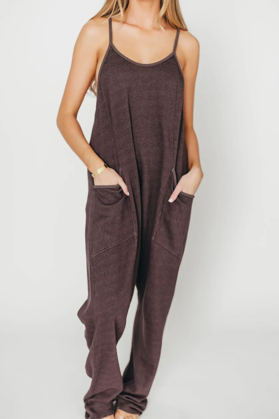 Discount Worth Collective Raelynn Jumpsuit in Washed Black