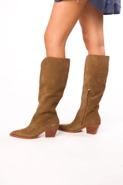 Hot Worth Collective Raj Boots in Brown Suede