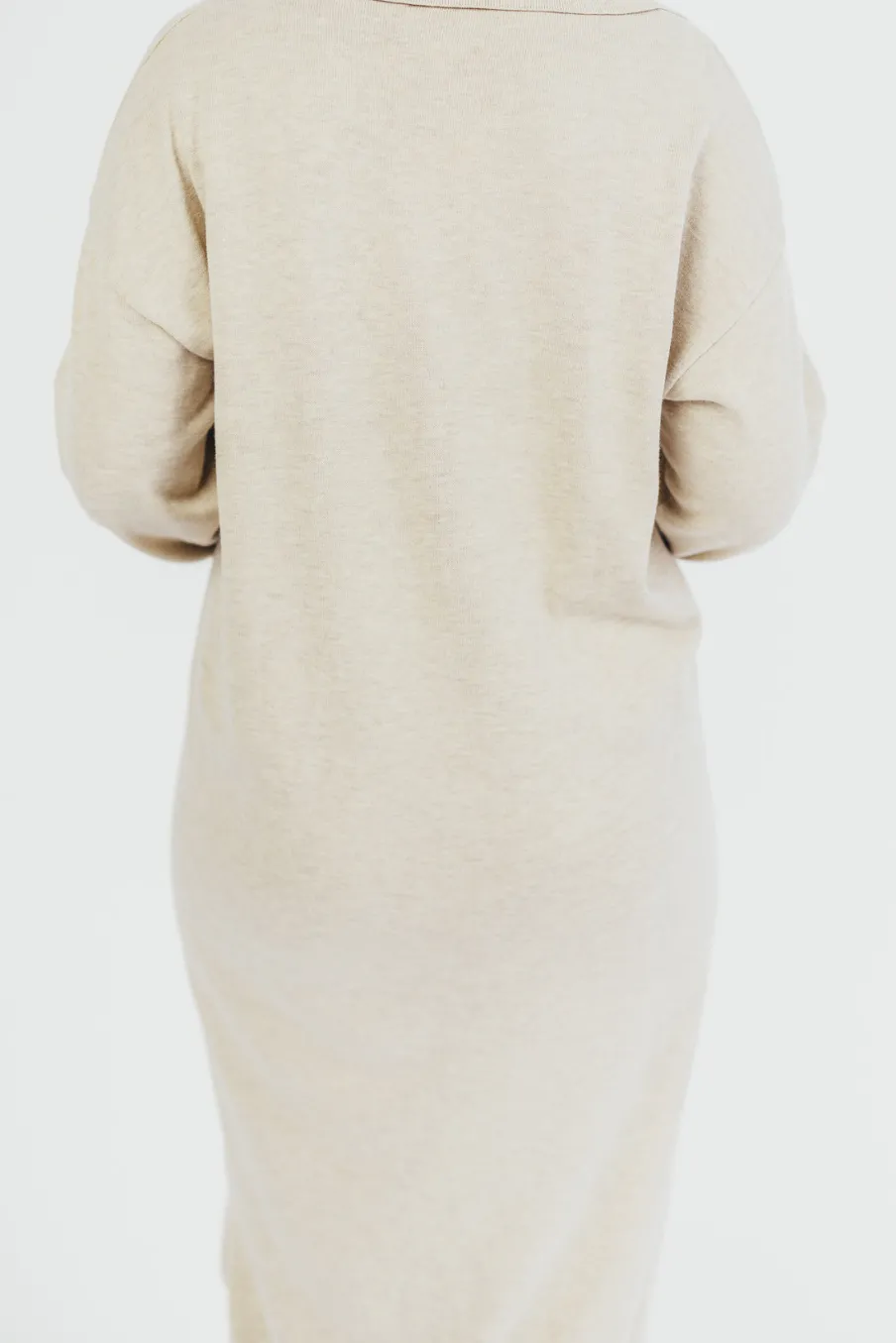Sale Worth Collective Riley Lightweight Long Sleeve Maxi Dress in Natural - Bump Friendly