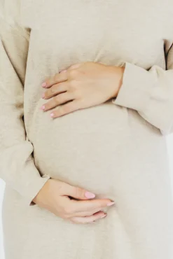 Sale Worth Collective Riley Lightweight Long Sleeve Maxi Dress in Natural - Bump Friendly