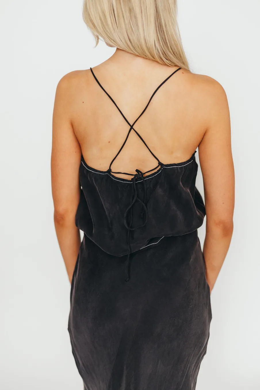 Fashion Worth Collective Romana Cami Top and Skirt Set in Black