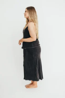 Fashion Worth Collective Romana Cami Top and Skirt Set in Black