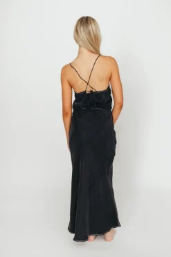 Fashion Worth Collective Romana Cami Top and Skirt Set in Black