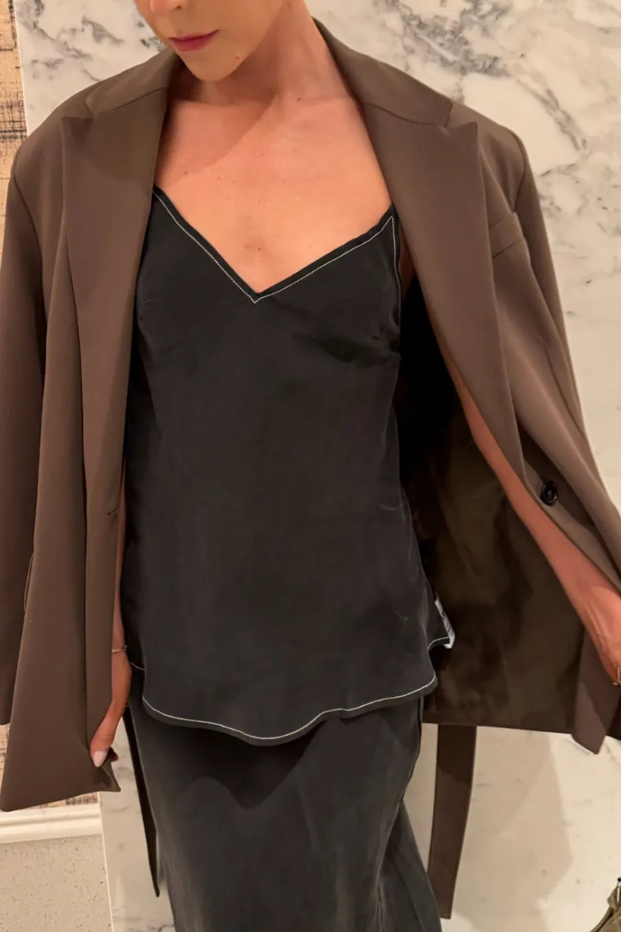 Fashion Worth Collective Romana Cami Top and Skirt Set in Black